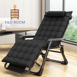 X & D-Dupla utilização reclinável Folding Lounge Chair, lazer cadeira dobrável ao ar livre, cadeira de praia portátil, camas marchando, encosto