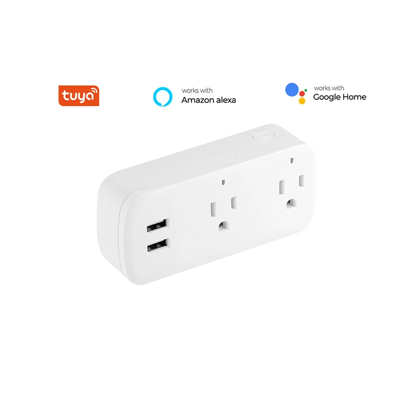 

Умная USB-розетка Tuya Wi-Fi, удлинитель 16А, вилка стандарта США, беспроводной пульт дистанционного управления, расширение Google Home Alexa, современный стиль, сейф