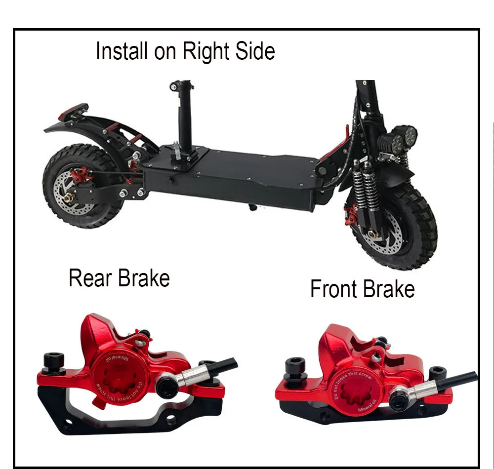 E-Bike MTB Electric Scooter Hydraulic Disc Oil Brake Caliper 140 160mm Power-Off For Zero 10X 11X KUGOO G G1 E-scooter