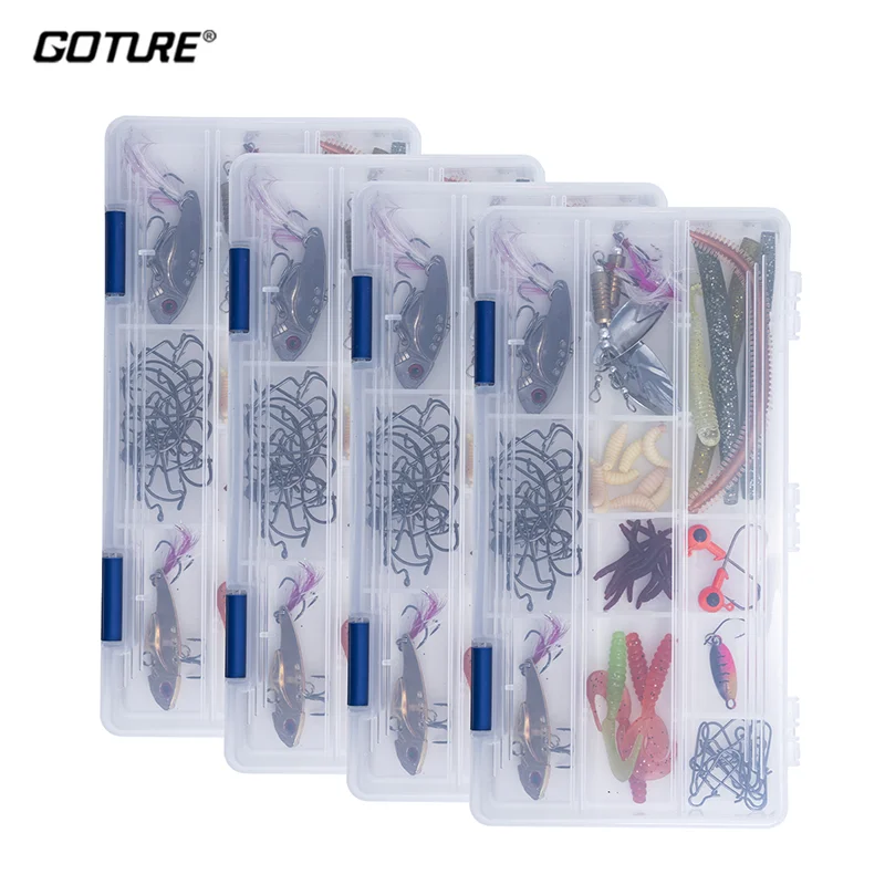 

Goture Durable and Sturdy Fishing Accessories Box 4pcs/lot Large Capacity Tackle Boxes Fishing Waterproof Bait Stroage Box 2024