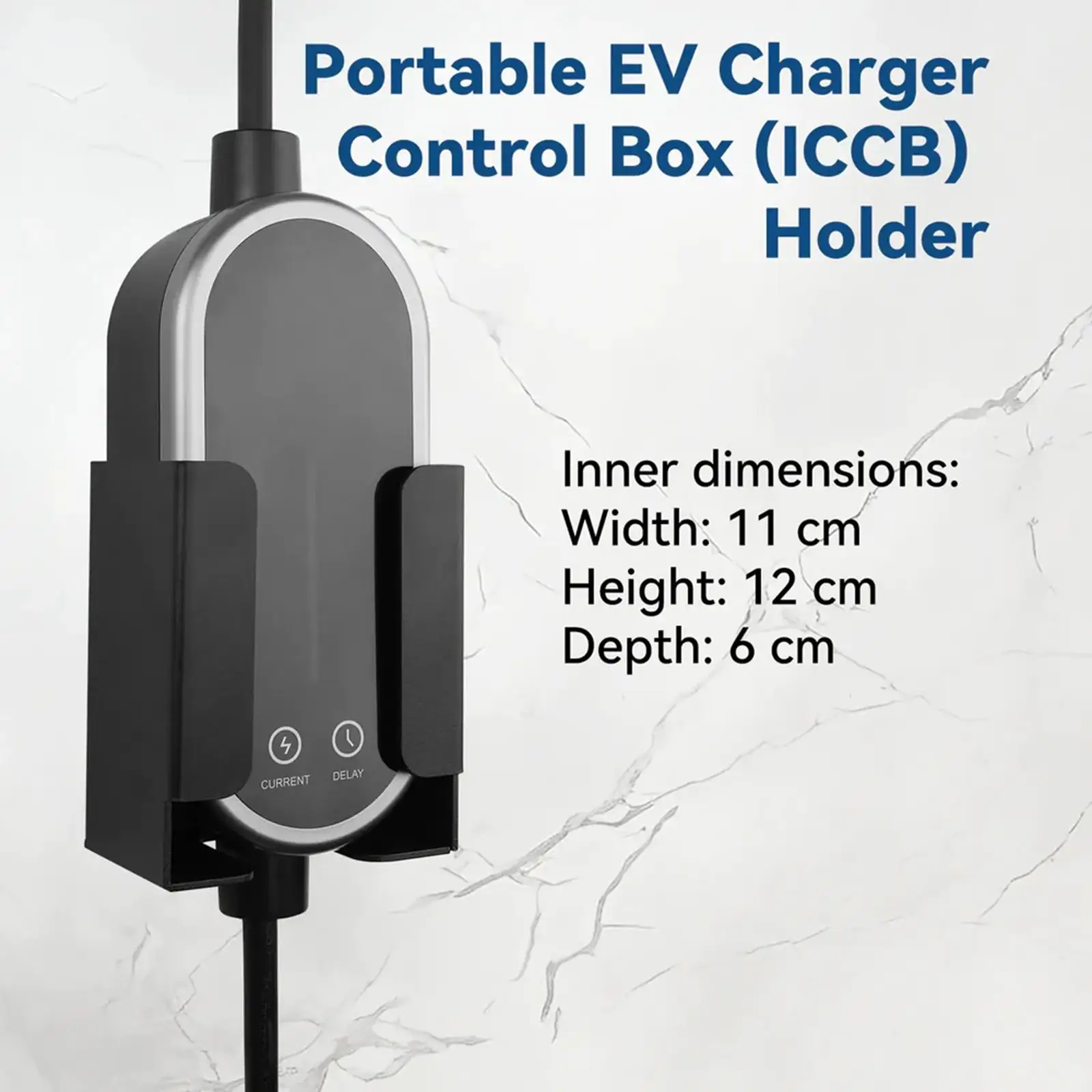 EV Charger Cable Organizer Heavy Duty J Hook Nozzle Dock Protector for Electric Car Charging Station Accessories