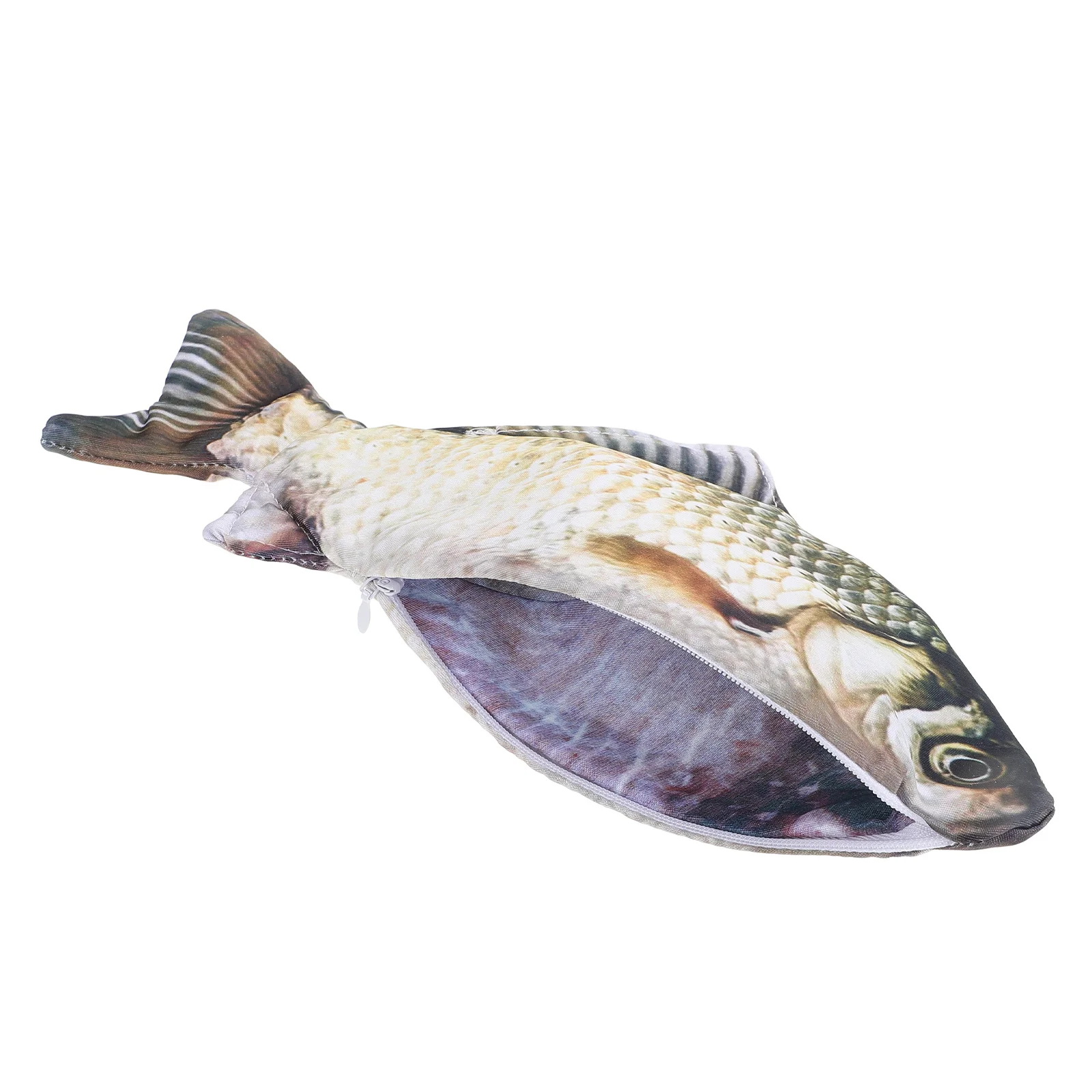 Simulation Fish Pencil Bag Large Capacity Stationery Organizer Pen Pouch Fish Coin Purse For School Office Storage