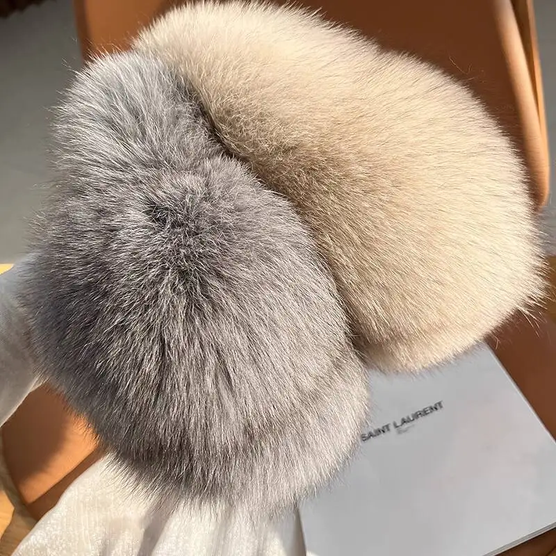Echt Vossenbont Oorbeschermer Pluche Oor Cover Winter Warm Gehoorbescherming Mode Oor Tas Vrouwelijke Pluizige Oorbeschermer Oor Cover Echt Bont Oorbeschermer