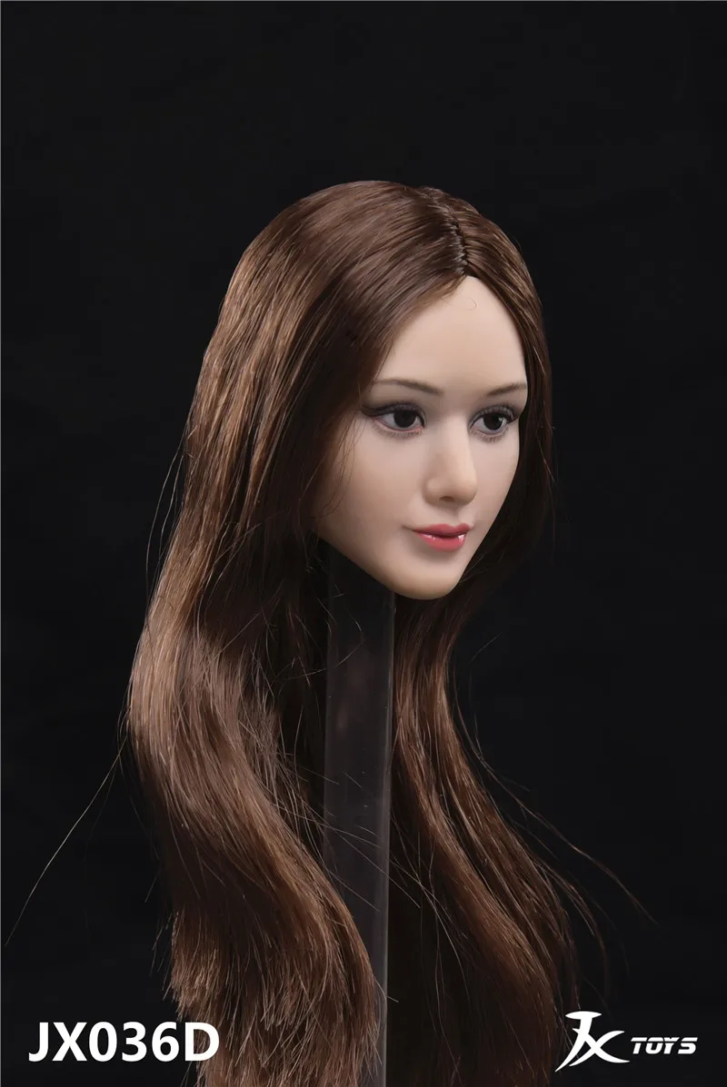Jxtoys-036 1/6 Women Soldier Head Sculpt Kawaii Phil Asian Cute Girl College Style For 12'' Tan Skin Female Figure Body Toy image 6