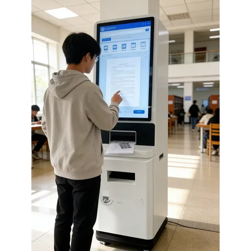 Self Service A4 Document Printing and Scanning Kiosk Touch Screen Machine for Hospital Government University Use