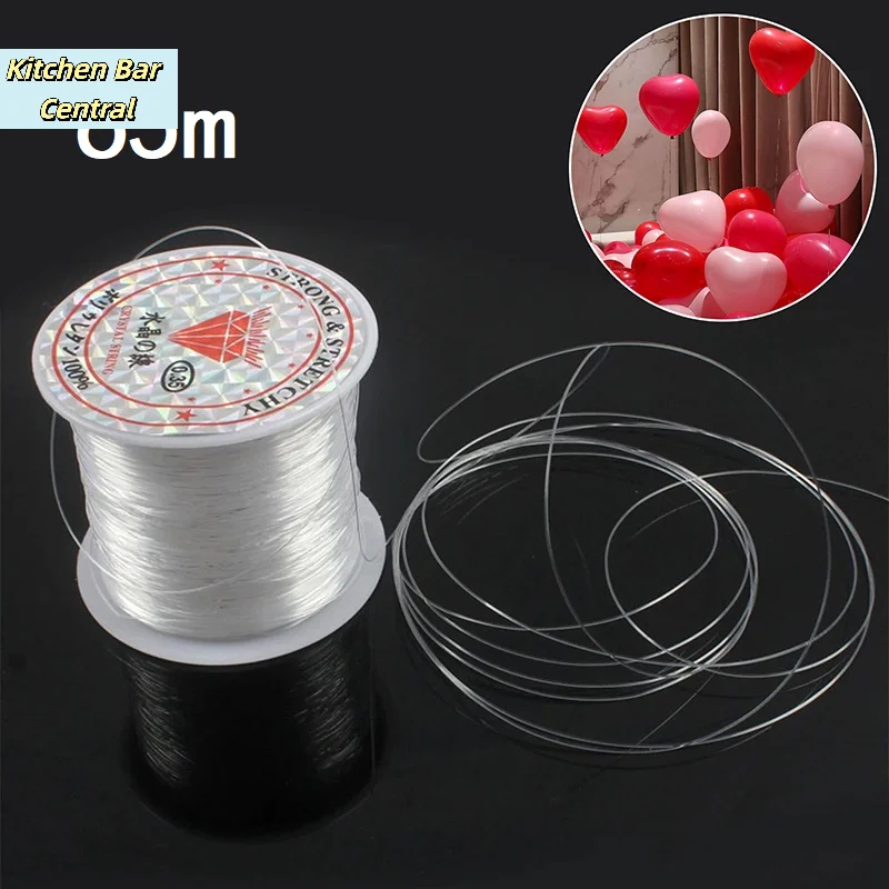 【65m Clear Nylon Thread Fishing Wire Hanging Balloons Wire Jewelry Christmas Garland Thread Birthday Party Decor】
