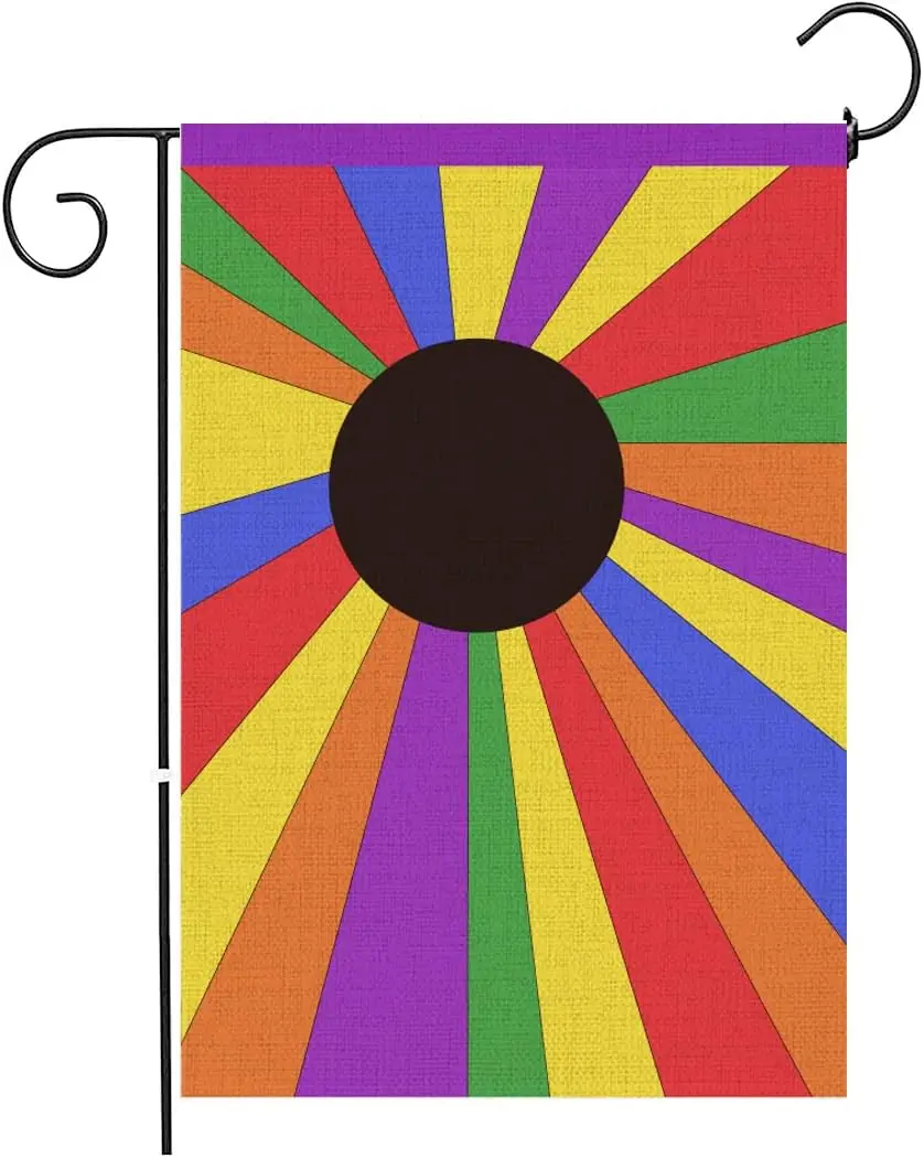 Ally Pride Rainbow Garden Flag, 12.5 x 18 Inch Pride Garden Flag, Vertical Double Side Allyship Pride Flag, Ally Pride Flag Insp