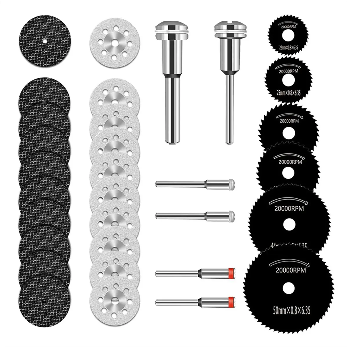 New Cutting Wheel Set for -Rotary Tool, HSS Circular Saw Blades, Resin Cutting Discs, 545 Diamond Cutting Wheels