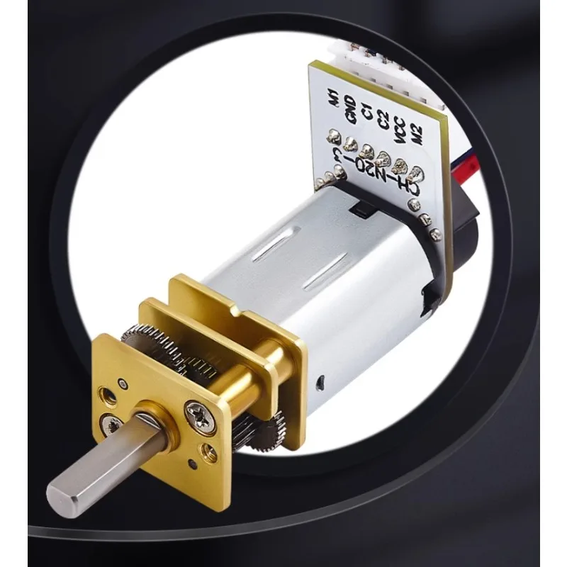 JGA12-N20 Miniatur DC Deselerasi Metal Gear Motor Motor Kecil Troli Cerdas 3v6v12v Encoder