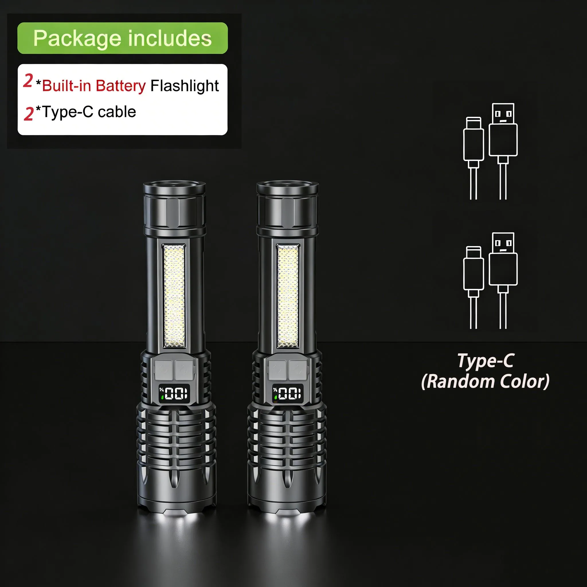 Variant: flashlight-2pcs