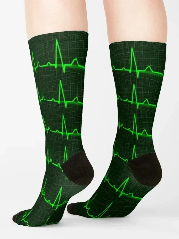 EKG Heartbeat Monitor (Dictors, Nurses, EMT) Socks New year's Sports hiphop winter Socks Men Women's