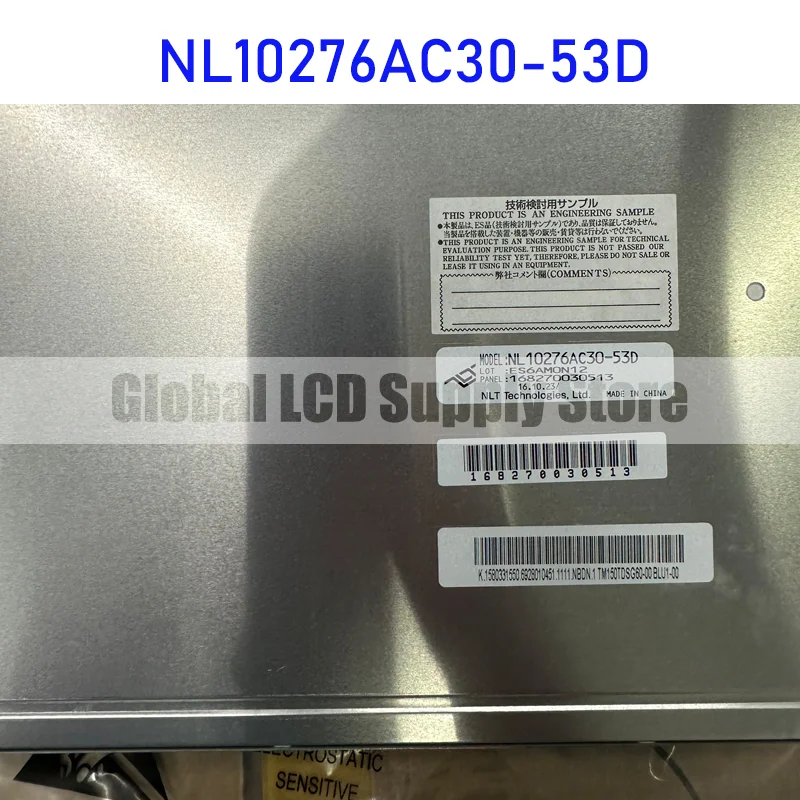 Painel de tela LCD para NLT, NL10276AC30-53D, original, novo, 100% testado, 30 pinos, 15,0 em