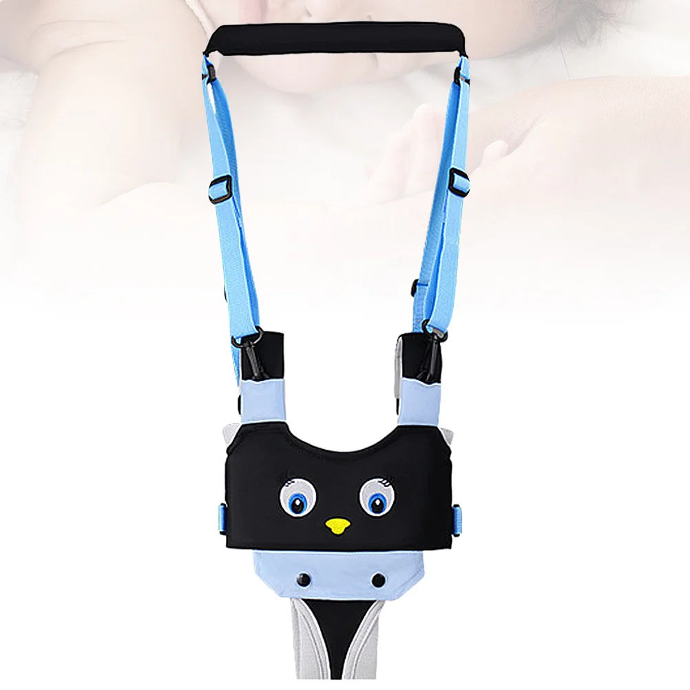حزام تعلم المشي للأطفال قابل للتنفس أزرق أسود البطريق قابل للتعديل حزام المشي للأطفال الصغار لدعم قائم بدون استخدام اليدين #6