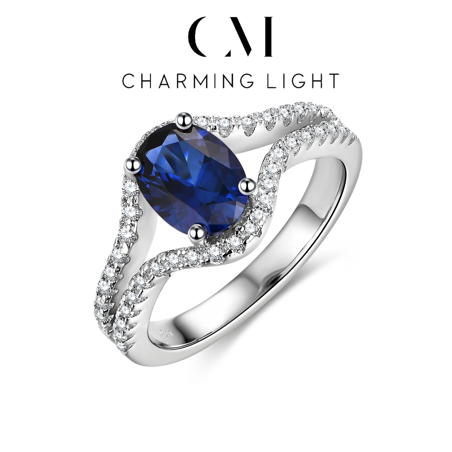 

CHARMING 1.5CT Design Sense RUby Sapphire Rings Skeleton Shape 925 Sterling Silver for Women Engagement Party Fine Jewelry Gifts