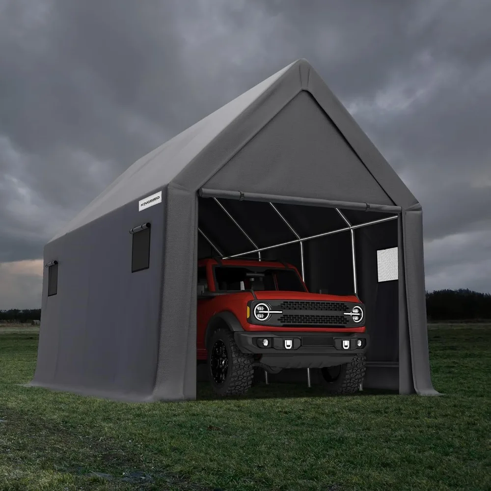 

10x20-foot Heavy-duty RV Canopy, 10.8-foot Extra-high Snowproof Outdoor Storage Canopy, Garage Canopy with Ventilation Windows