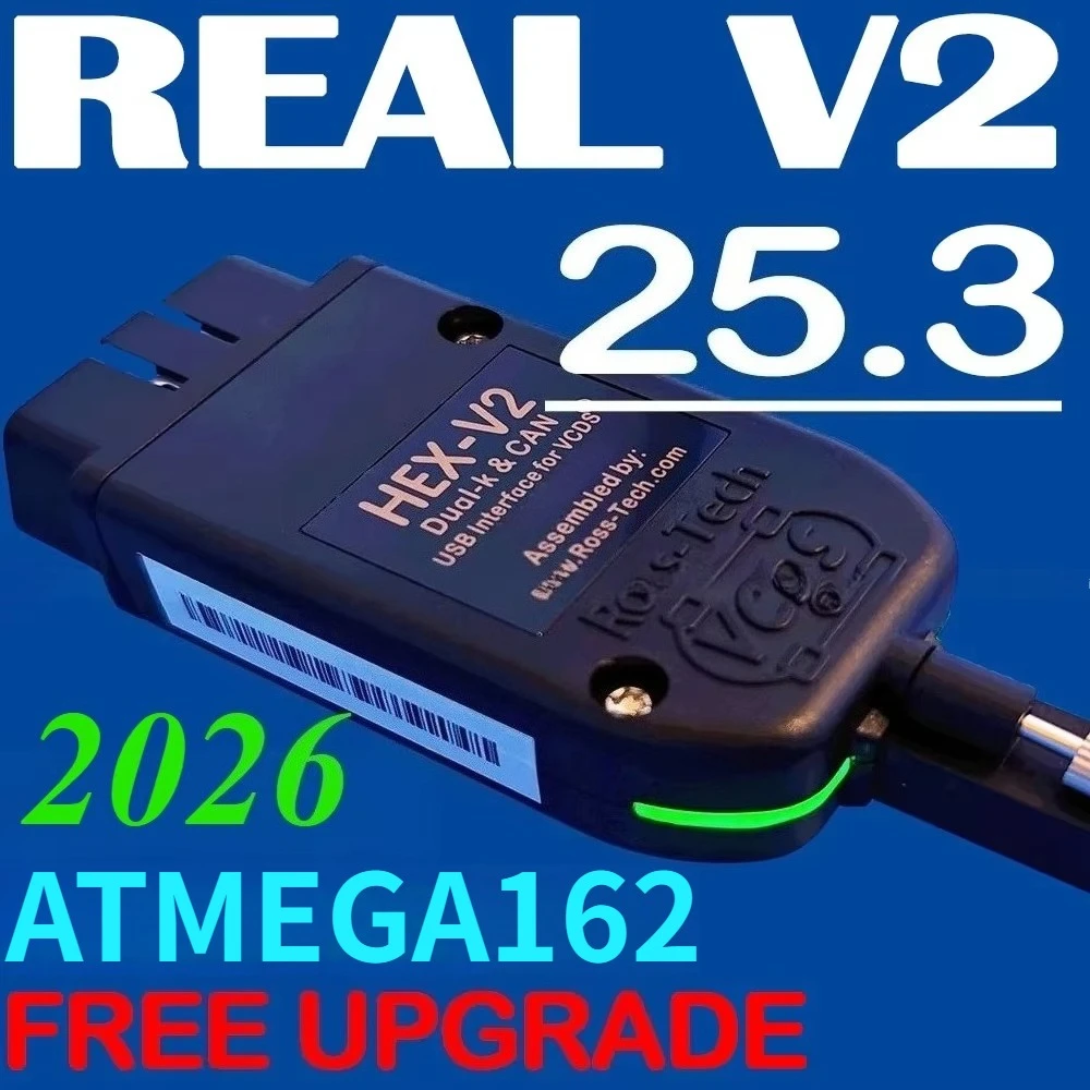 Le plus récent 2026 VAGCOM V25.3 Scanners OBD Interface hexagonale V2 pour VW AUDI Skoda Seat VAG multilingue Auto com VCDS outils de Diagnostic