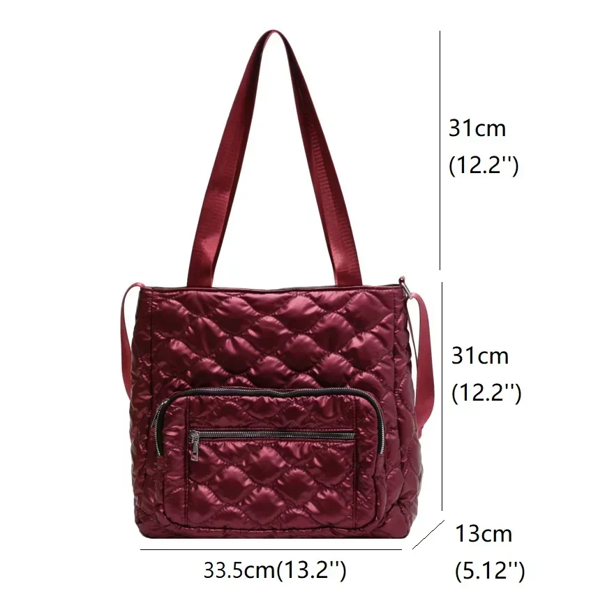 Luxury Down Jacket Shoulder Bags Designer Tote Bags for Women Larger Capacity Diamond Check Handbags Korea Fashion Cloud Bags