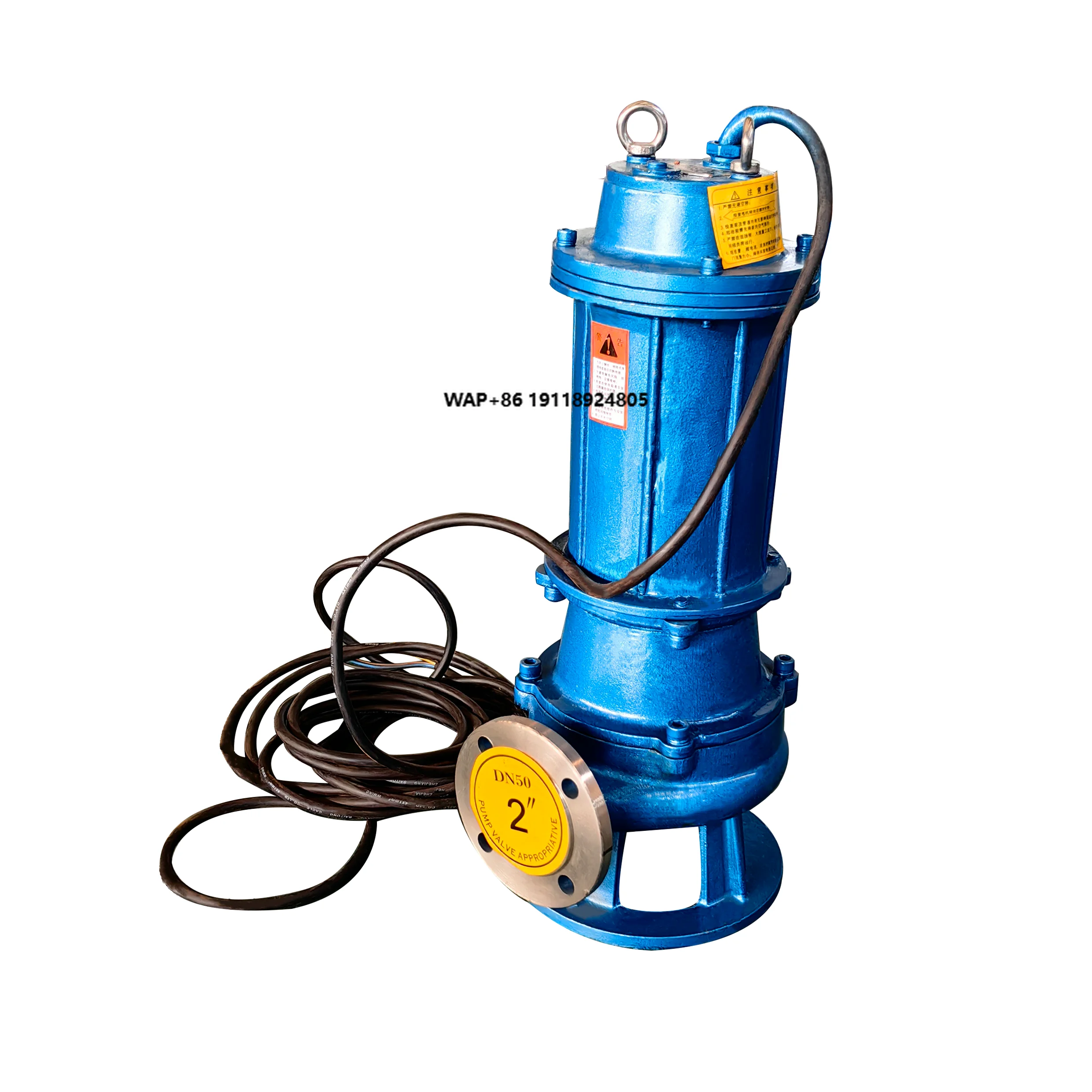Large Flow Stainless Steel & Iron Submersible Sewage Pump for Rainwater Ponding Drainage