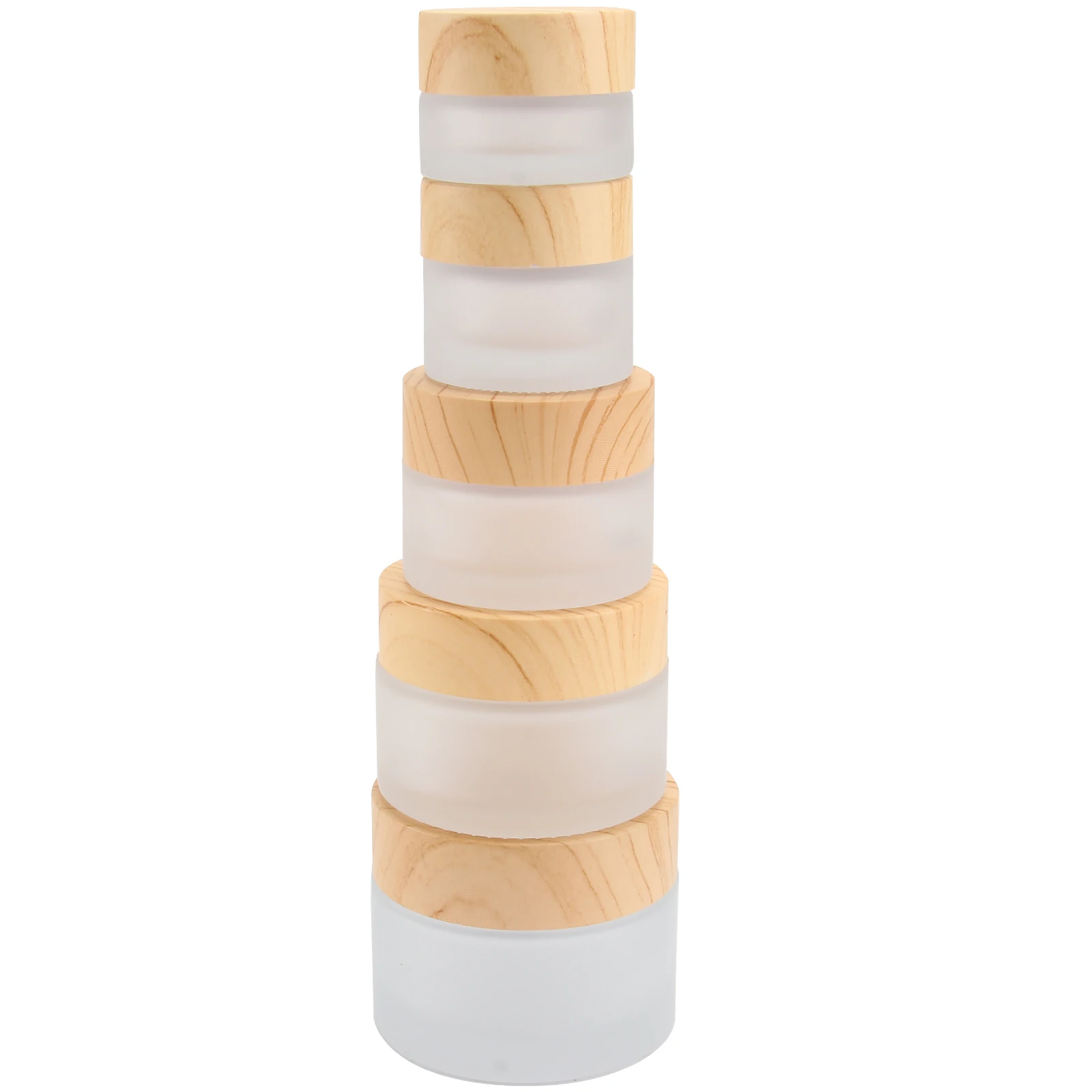 

5Pcs Reusable Travel Bottles Mini Glass Containers for Creams Shampoo Perfume Essential Oils Portable Sample Storage on Trips