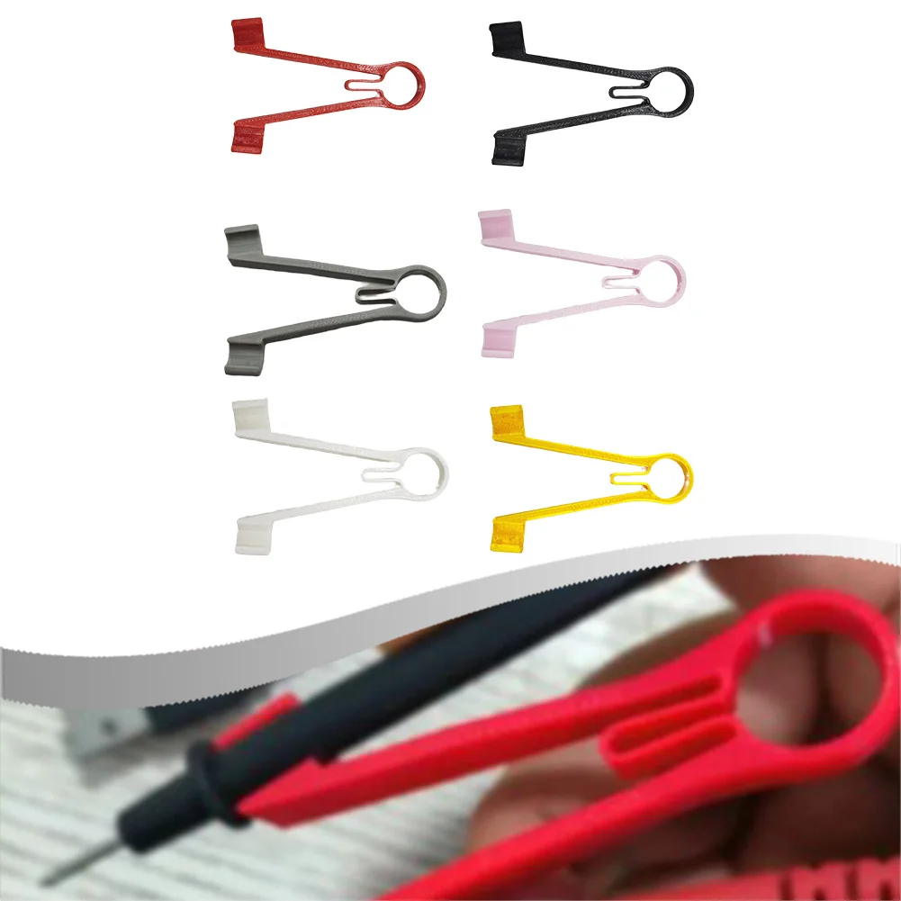 6pcs Multimeter Probe Tweezers Holder For SMD Testing Tool Fine Measurements For Detailed Diagnostics Soldering Tasks