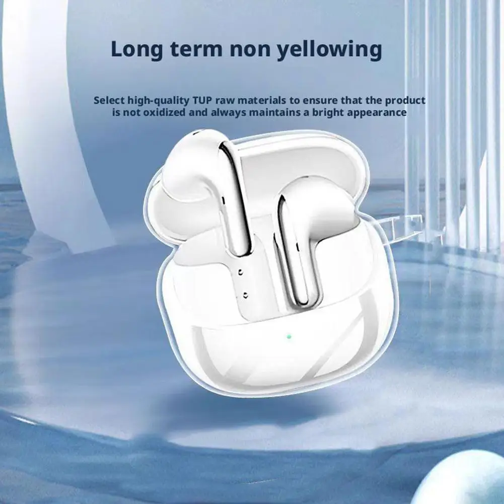 Earphone Case For Xiaomi Buds5Pro Wireless Bluetooth Headset Case TPU Transparent Anti-fall Earphone Protective Case Accessories