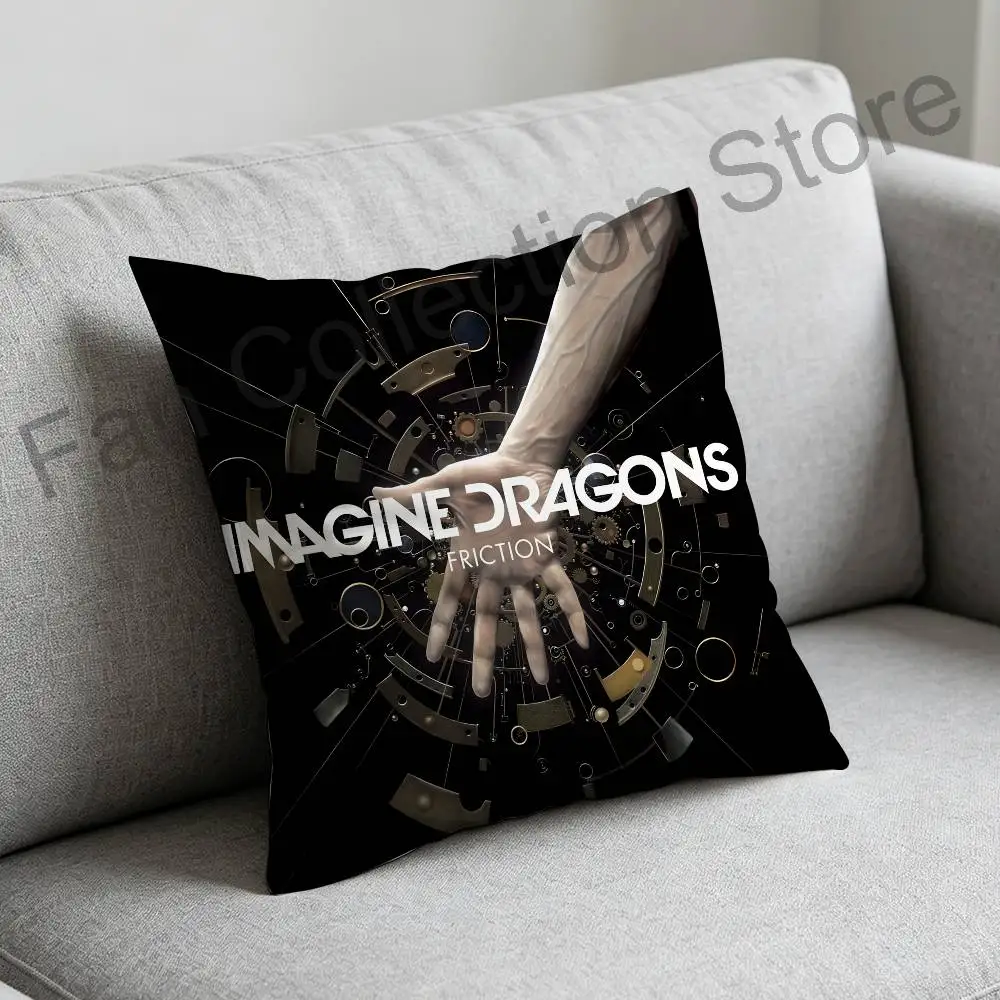 I-Imagine Dragons Band Anime Celebrity Merchandise All-Match Printed Pillow Case Sofa Car Office Room Decoration Protector