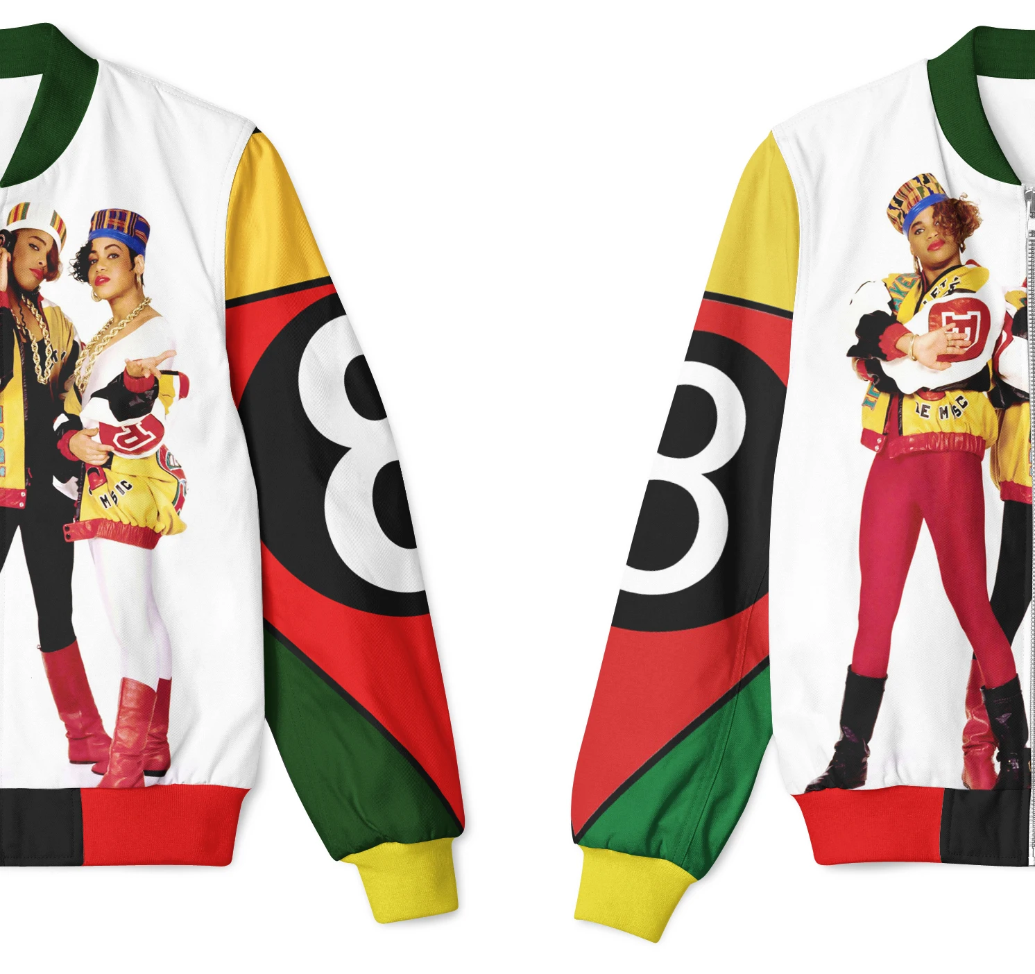 Salt-n-Pepa-8ball Family 3D Print Plus Size Salt Pepa Jacket Alpine Star Number Logo Basket Ball Jacket Fashion Oversized Custom