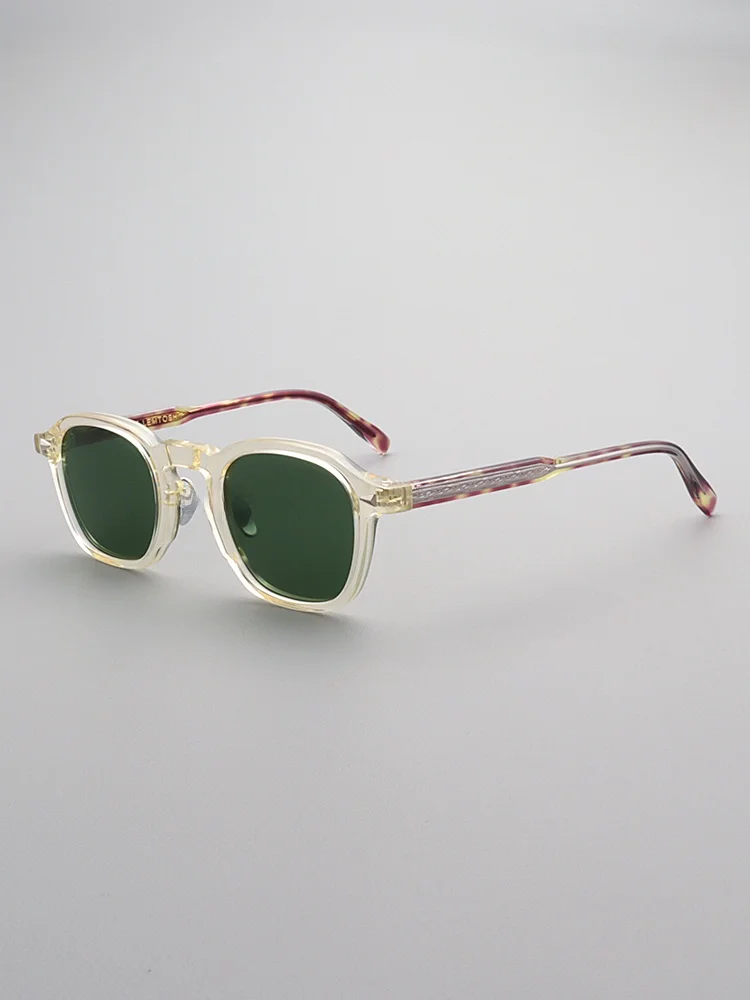 

MOSCOT LEMTO Polarized Sunglasses ex Transparent Frame Tortoise ell Nose Pad een Lens Faionable Vintage Sle
