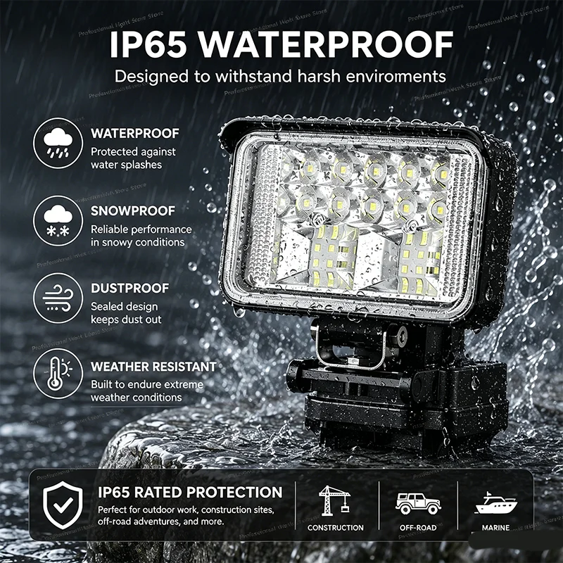 Work Light,for makit-a 18v light,Ultra-Bright LED Work Light, for Makita Batteries, With Handle, Suitable for emergency lighting