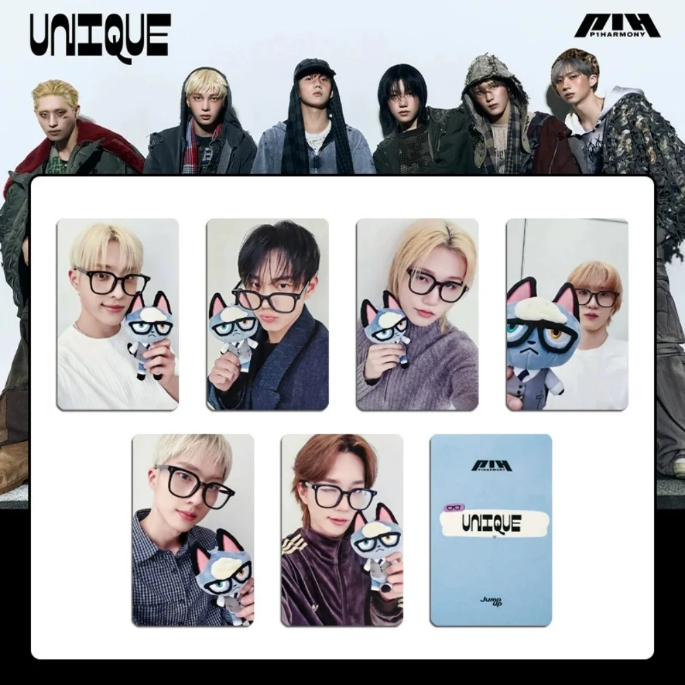 6pcs/set IDOLS P1Harmony Mini Album UNIQUE Photocards Store Benefits Cards KEEHO THEO JIUNG INTAK SOUL Fans Cosplay Collection