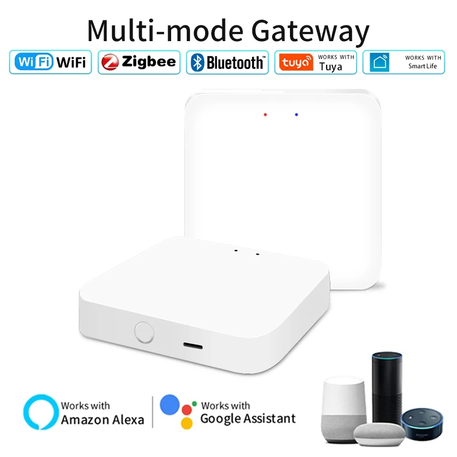 Tuya Multi Mode ZigBee Bluetooth Wi-Fi Gateway Hub Smart Home Appliances APP Remote Controller Bridge Support Alexa Google Home