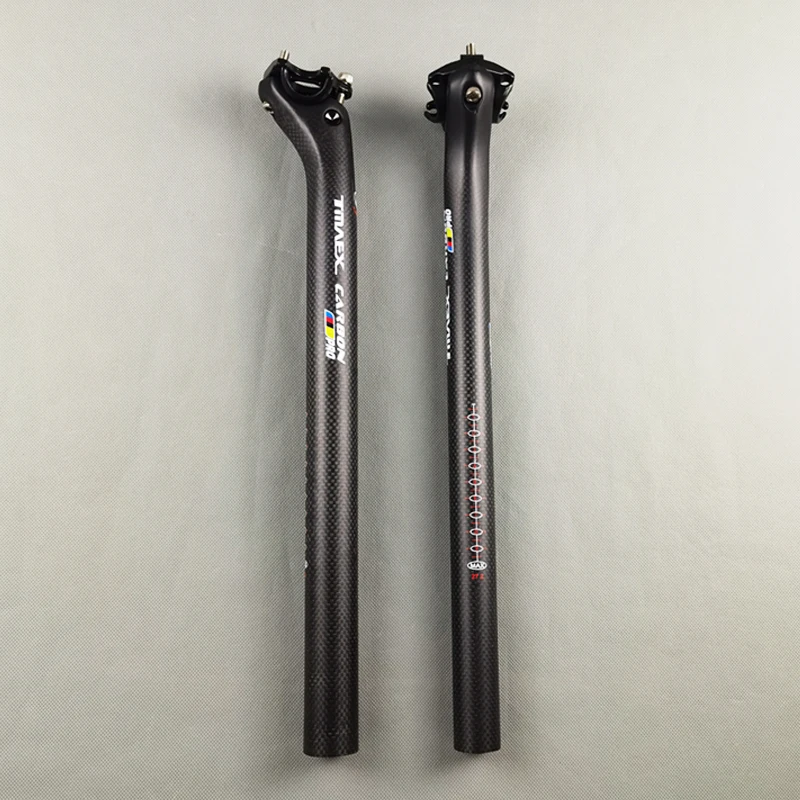 Light Carbon Fiber Seatpost for MTB and Road Bicycles, 3K Seatpost, 27.2mm, 30.8mm, 31.6mm, 350mm, 400mm