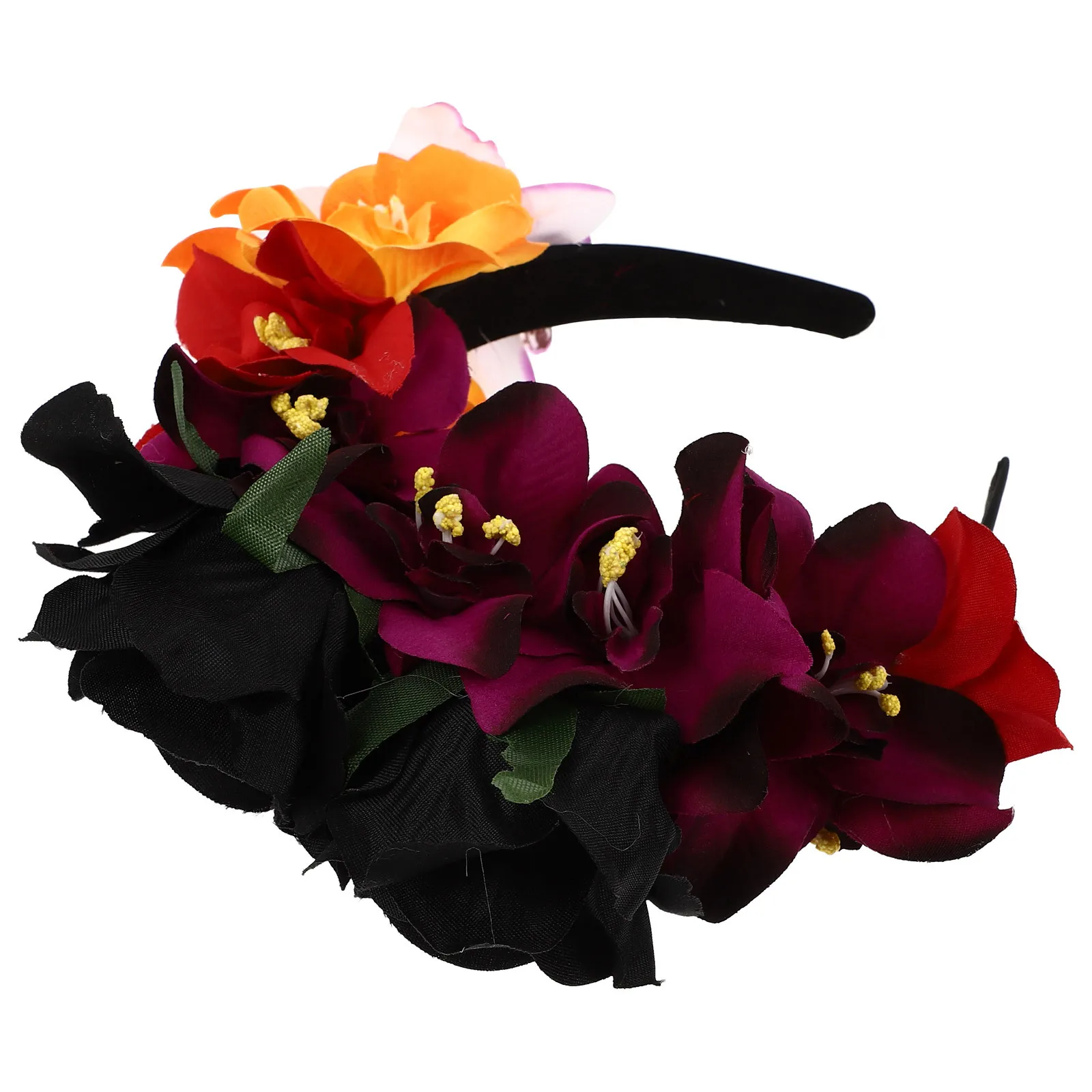 1 قطعة عقال الشعر زهرة الورد النساء الأزهار هيرباند لحفل الزفاف صور الدعامة عطلة حفلة تنكرية الشاطئ التبعي