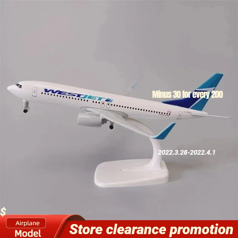 

Hot Sale 20cm Alloy Metal CANADA Air WESTJET WEST JET Airlines Boeing 737 B737 Airways Diecast Airplane Model Plane Aircraft