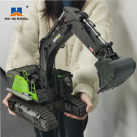 HUINA 1593 593 RC Excavator Digger Dumper 1/14 Truck Crawler Alloy Tractor 2.4G Remote Control Car Engineering Toy for Boys Kids