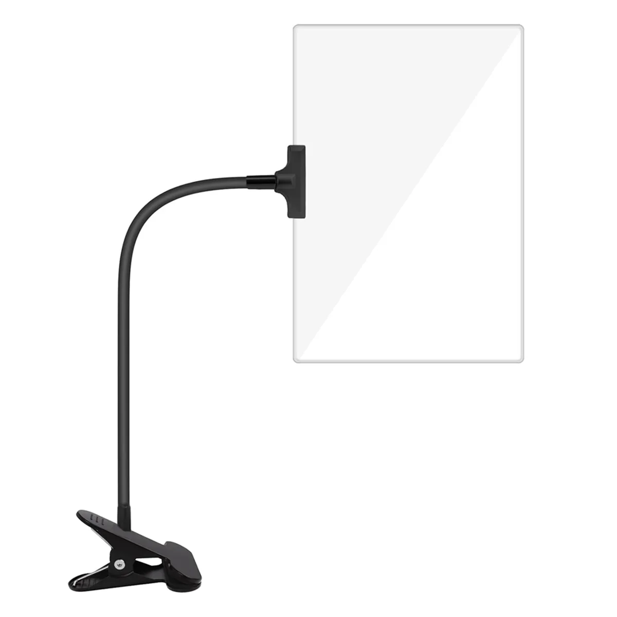 Lupa AA91 5X com clipe, lupa de 6x3,5 polegadas com braçadeira pescoço de ganso flexível ajustável, lupa com clipe