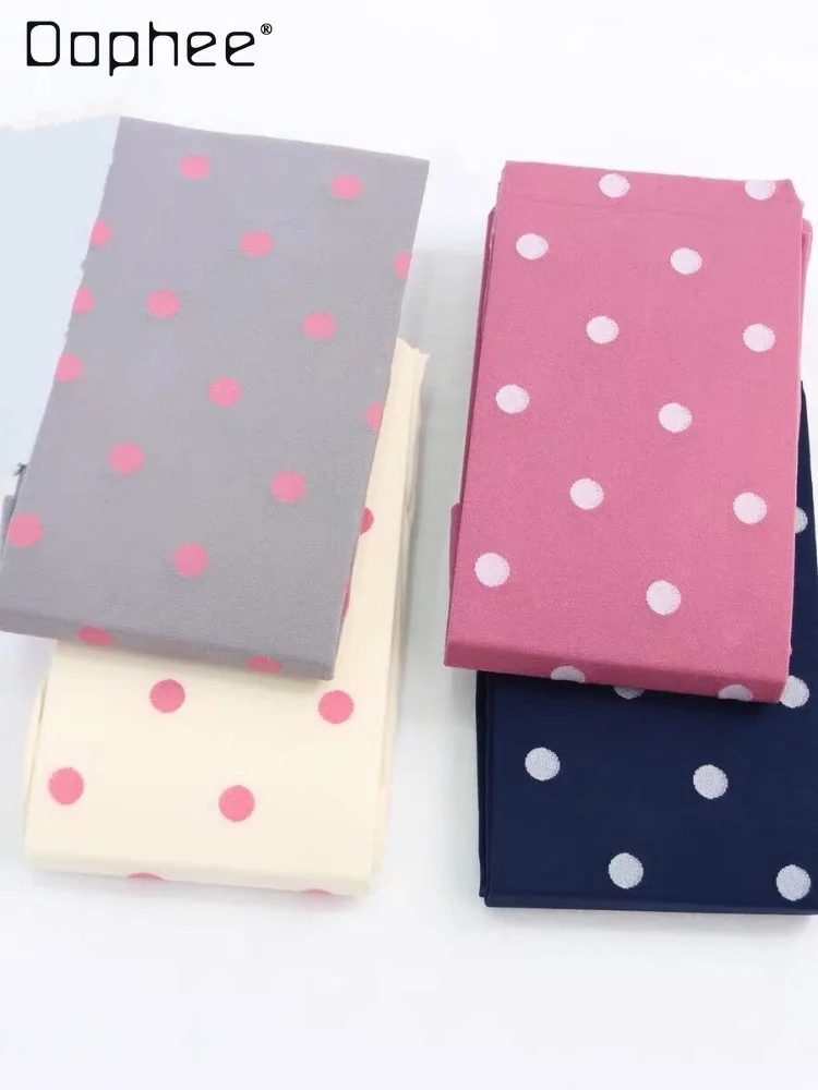 Japanese-style Retro Sweet Cute Spring Autumn Soft Plush Polka Dot Base Pancy-style Loose Casual Ankle-length Socks Female