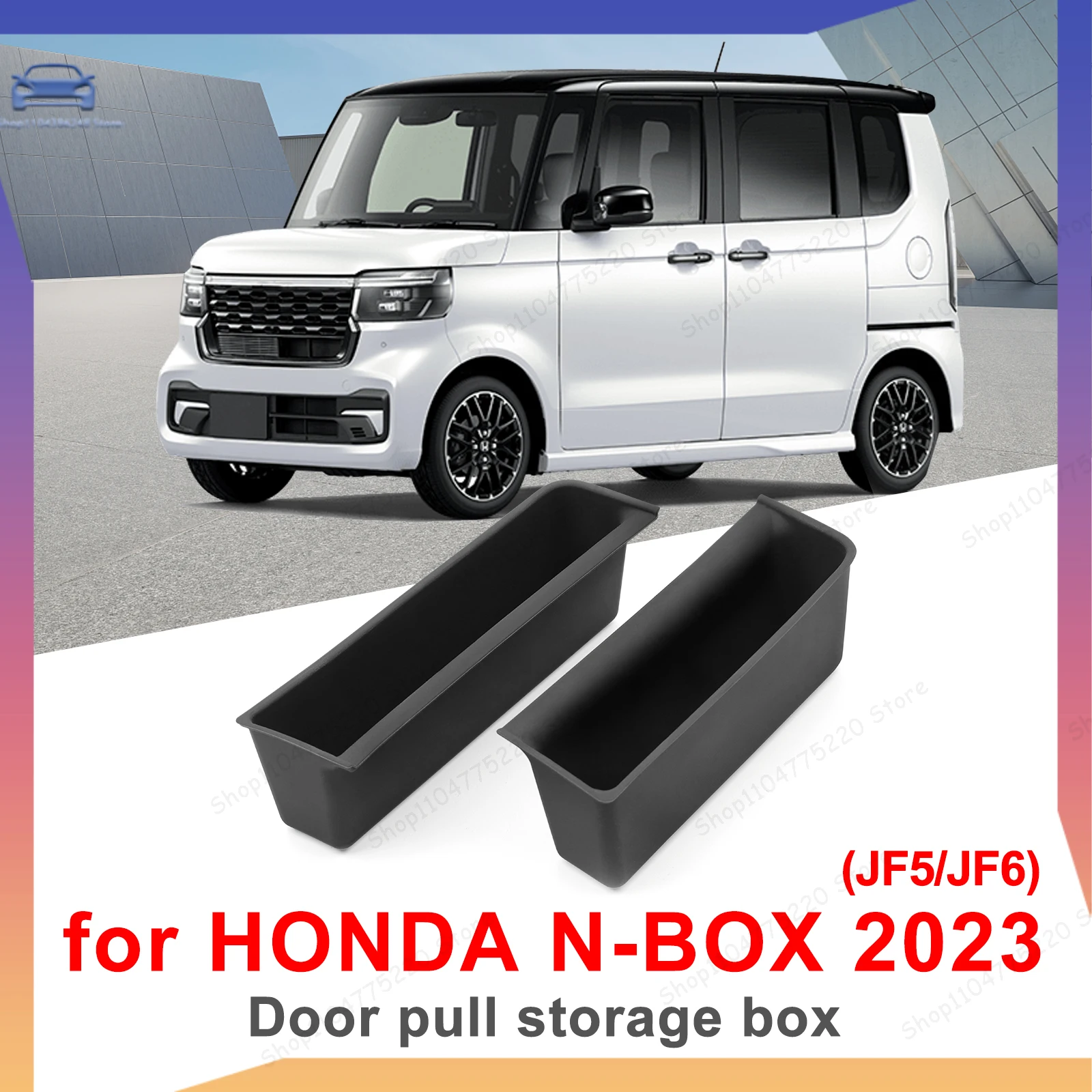 

Door Handle Storage Box Accessories Car Side Door Holder Tray Organizer For Honda N-BOX JF5 JF6