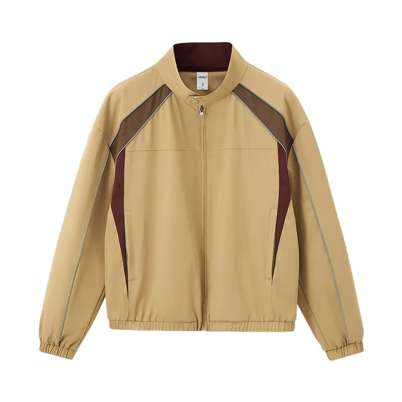 vintage-jacket-men-reflective-stripe-stand-collar-zip-up-windbreaker-loose-cropped-color-block-polyester-streetwear-outerwear