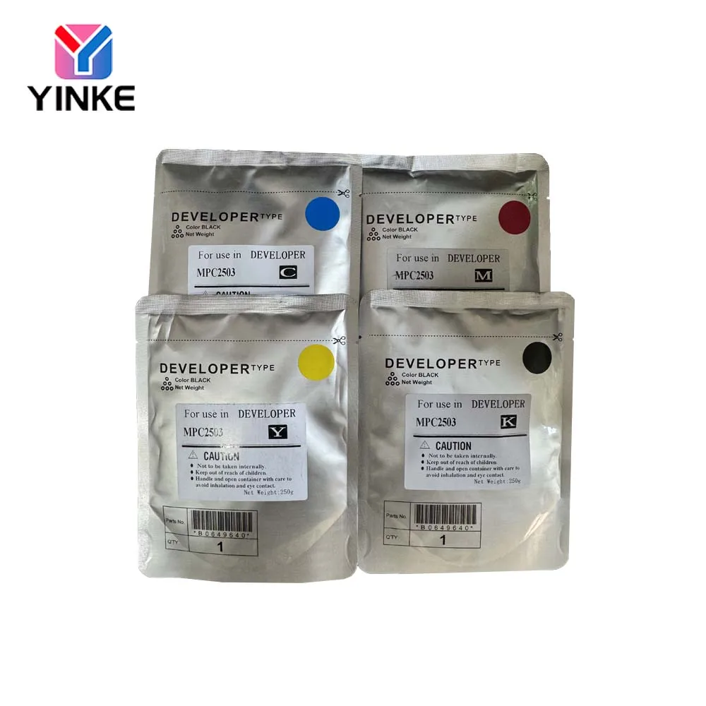 1Set/CMYK MPC3503 Developer Powder For Ricoh MPC2003 MPC2503 MPC3003 MPC3503 MPC4503 MPC5503 MPC6003 High Quality Carrier