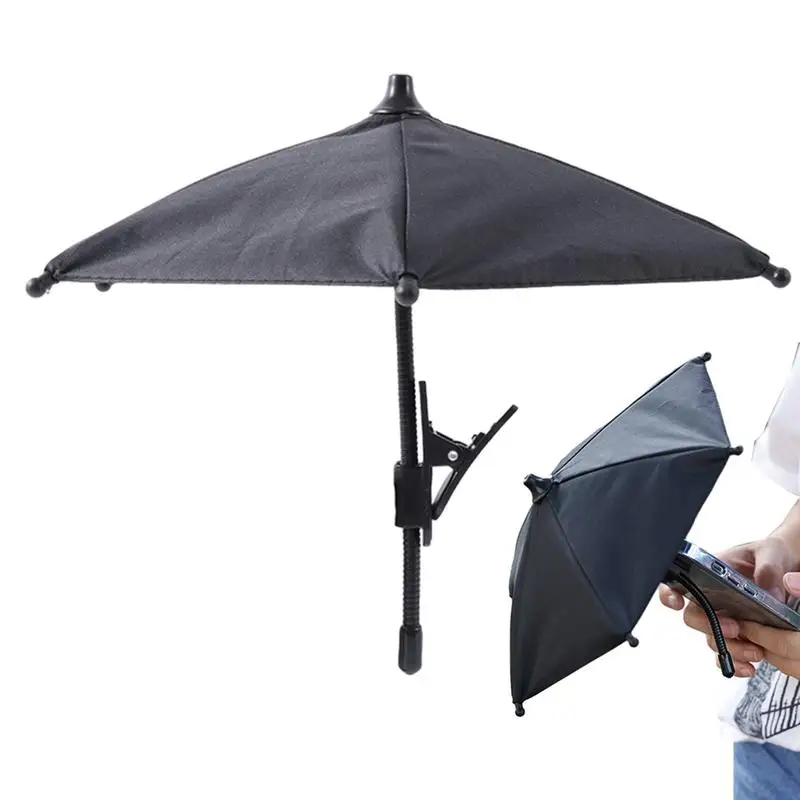 Phone Shade Umbrella Sun Shield Umbrella Phone Holder Adjustable Desktop Phone Stand Sun Visor Sun Shield Phone Umbrella Stand