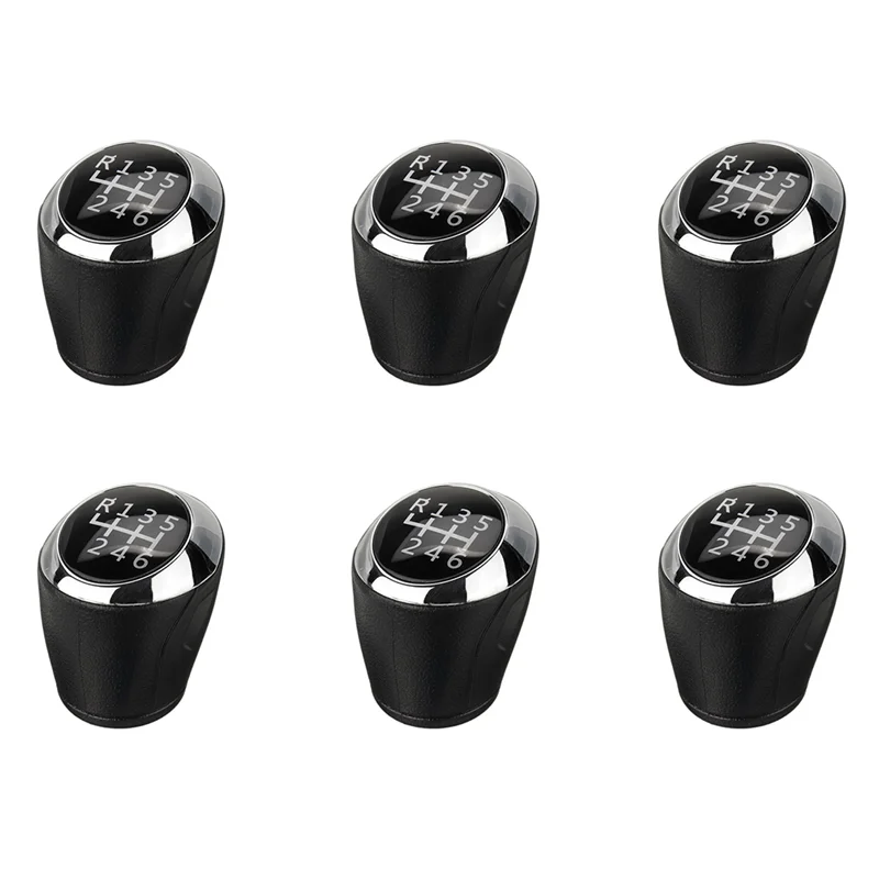 6Pcs 6 Speed Manual Gearbox Knob Cover 24108036 for Chevrolet Aveo Sonic T300 2012-2017 Car MT Gear Shift Knob