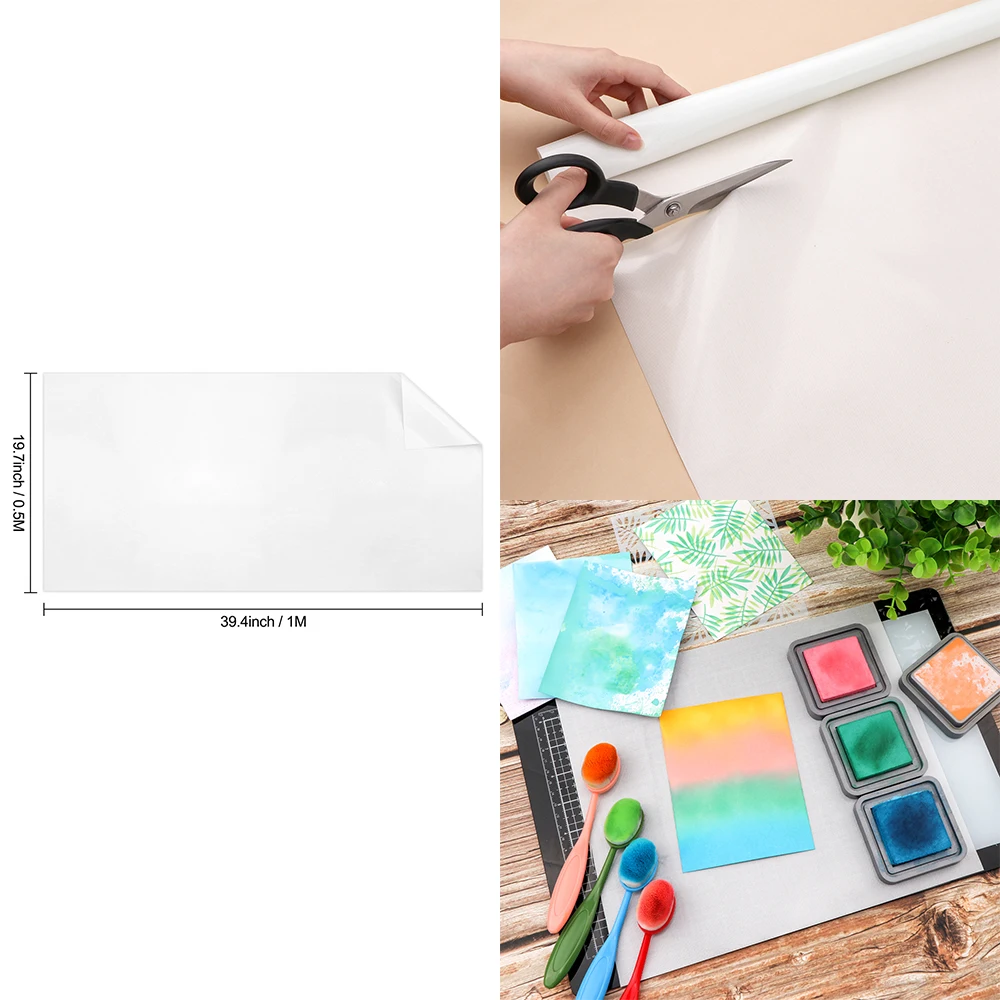 

1m*50cm Non-Slip Craft Mat Media Grip Mat Cuttable Heat Resistant for Ink Blending Stamping Stenciling DIY Scrapbooking Crafts