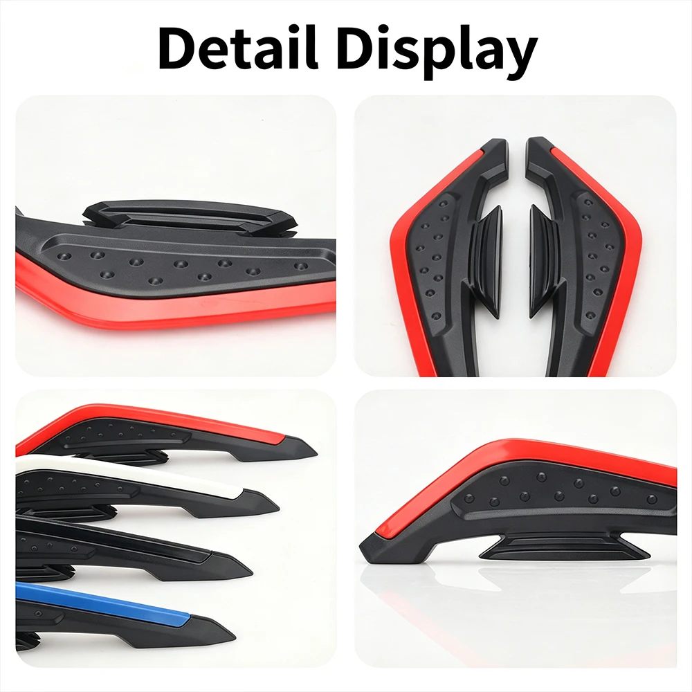 Universal Motorcycle Wind Blade Self‑Adhesive No‑Drill Side Spoiler ABS Modified Decoration For Scooter Electric Bike