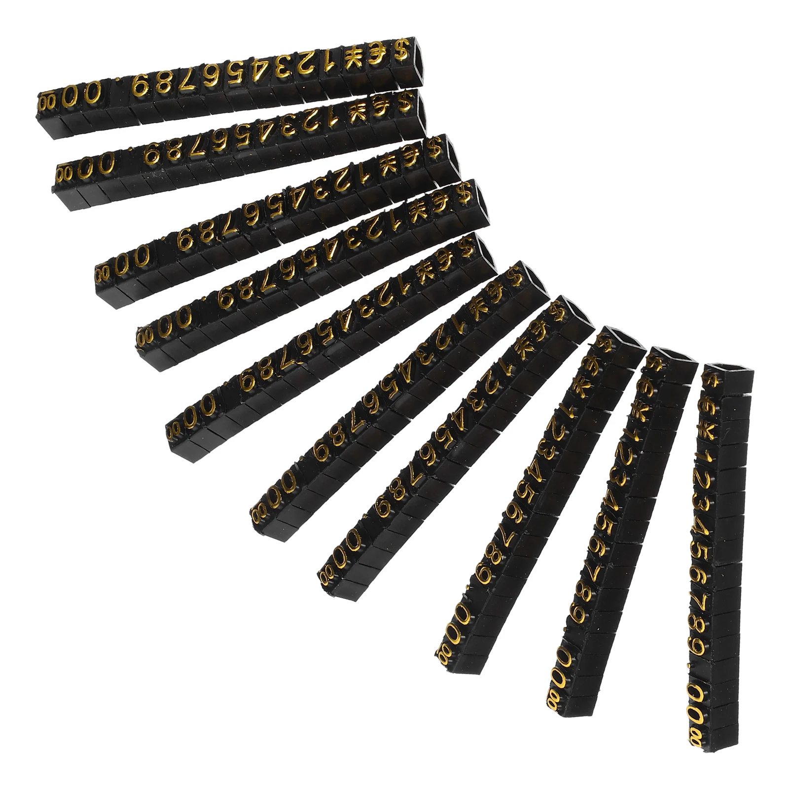 

10 Sets Plastic Price Tag Labels Display Small Sign Holder Abs Merchandise Jewelry Cube