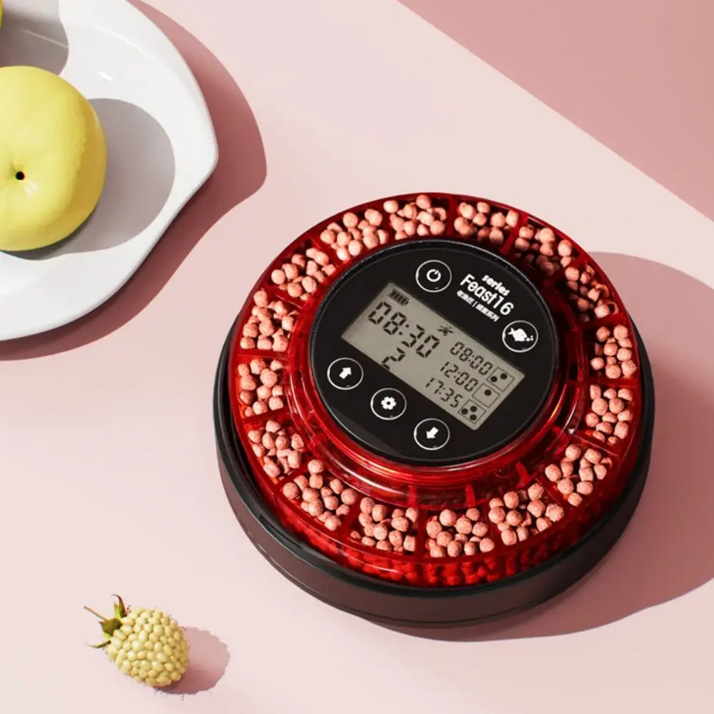 

with Timer Fish Auto Feeder Rechargeable Digital Aquarium Automatic Food Dispenser with USB Cable LCD Display Fish Tank Supplies