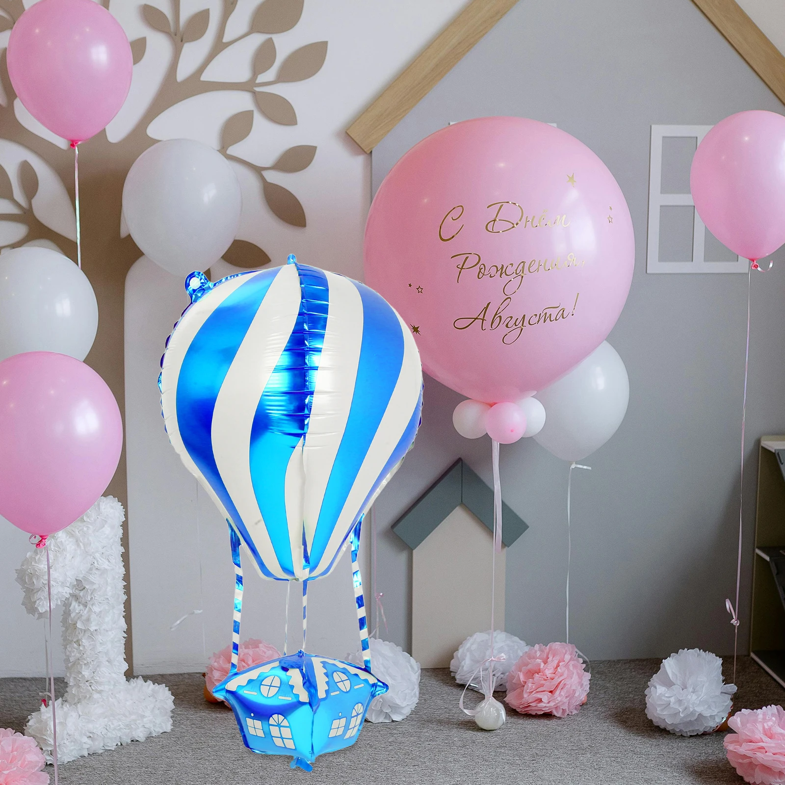 

4 Pcs Heater Balloon Aluminium Foil Balloons for Helium Modeling Hot Air Birthday Decorations Aluminum Blue Film Travel