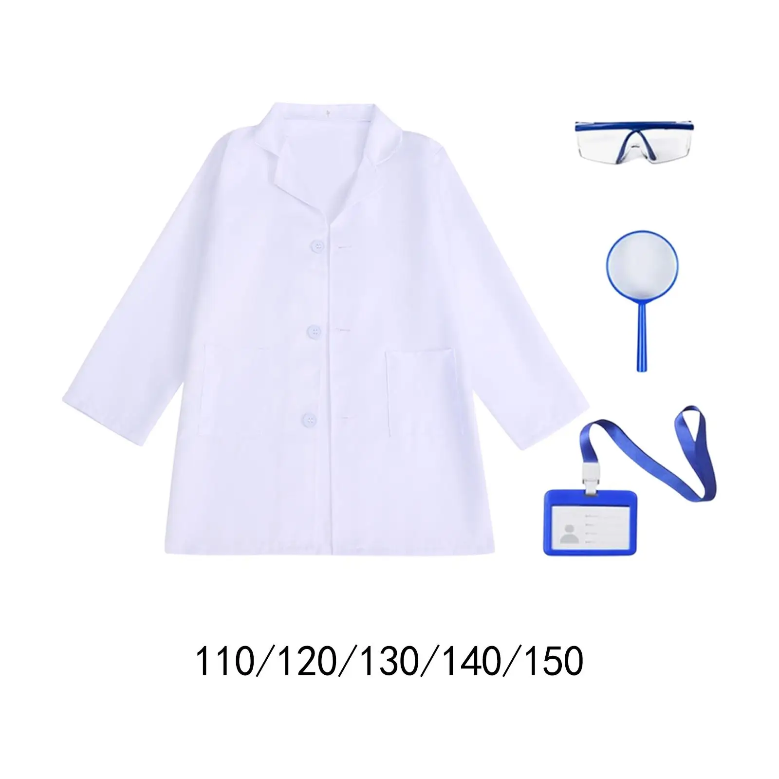 キッズドクターコートごっこ遊びおもちゃギフト長袖白衣子供用