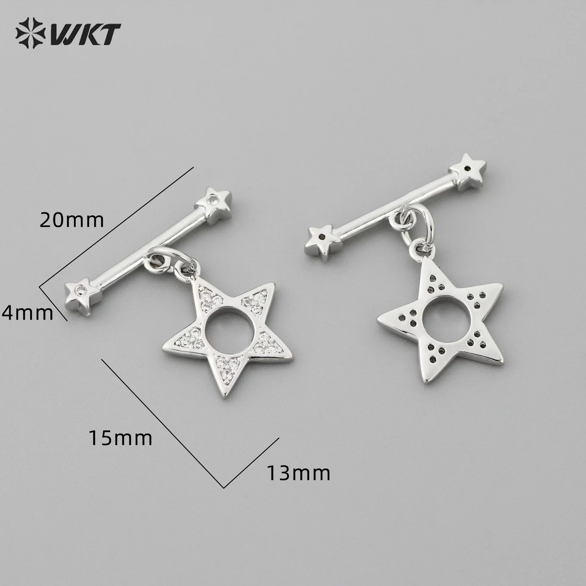 WKT-JFE107 18K Inlaid Zircon Buckle Connection Accessories For Necklace Bracelet DIY Hand Jewelry Finding Decoration