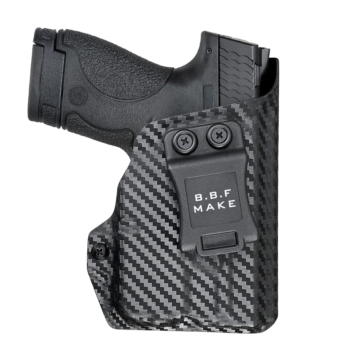 M&P Shield 40 Holster with TLR-6 Light Laser IWB Kydex Holster Fit Smith&Wesson M&P Shield 9mm/.40 w/TLR-6 -Carbon Fiber Black